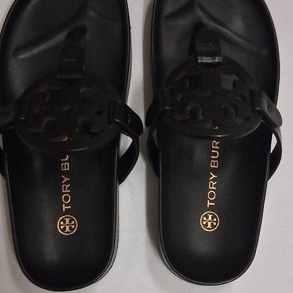 Tory Burch Women’s Miller Cloud Sandals – Perfect Black – Size 4 Medium New - Picture 7 of 10